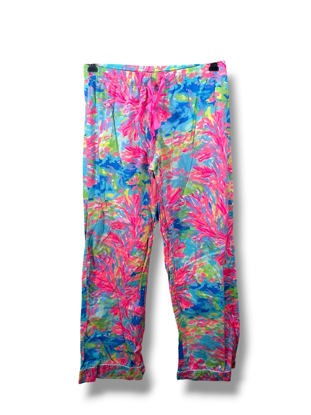 Lilly Pulitzer Palm Beach Coral Cotton Straight Leg Pajama Pants Size Small